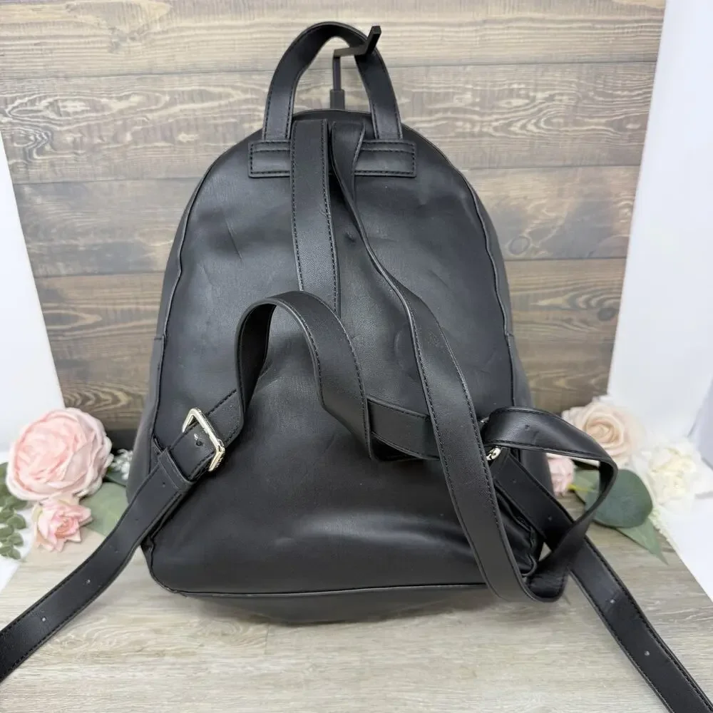 DKNY Tilly Black Zipper Top Backpack Purse